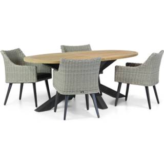 👉 Tuinset New Grey dining sets grijs-antraciet Garden Collections Milton/Brookline 200 cm ovaal 5-delig