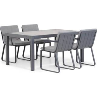 👉 Tuinset aluminium antracite dining sets grijs-antraciet Lifestyle Estancia/Residence 164 cm 5-delig 7423613858883