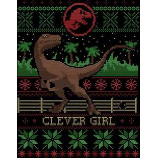 👉 Shirt zwart s vrouwen meisjes Jurassic Park Clever Girl Women's Christmas T-Shirt - Black 5059479657760