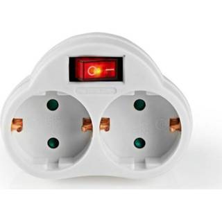 Schakelaar Nedis Stopcontactsplitter 230V 2-weg met 5412810323364