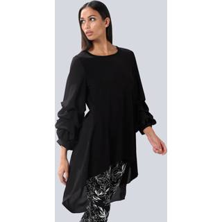👉 Blous zwart kunstvezels vrouwen Blouse Alba Moda 4055706041549