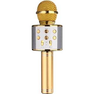 👉 Karaoke microfoon goudkleurig - Geschikt Voor Veel Zangplezier 8719748000266