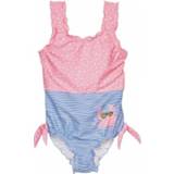 👉 Badpak roze blauw polyamide elastaan kleding antraciet Playshoes junior roze/blauw maat 110/116 4010952555585