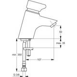 👉 Toiletkraan chroom l-uitloop Ideal Standard Ceraplus zelfsluitend m. menging looptijdinstelling 15-35 sec. 3800861006572