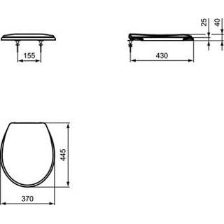 👉 WC bril wit toiletzitting Ideal Standard Contour 21 closetzitting m. deksel doorlopende scharnierpen 4015413039338