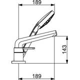 👉 Rozet chroom badkraan designo Hansa Hansadesigno afbouwdeel v. 4-gats badrandcombinatie m. ronde rozetten 4057304007019