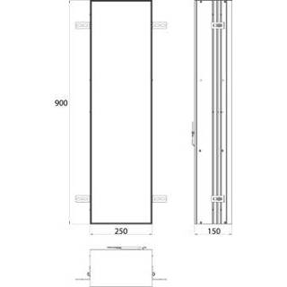 👉 Asis Module Emco Plus inbouw kastmodule m. betegelbare deur LED verlichting 25x90cm links/rechts 4018445114516