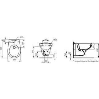 👉 Wit bidet eurovit Ideal Standard wandbidet m. kraangat 8595095903548