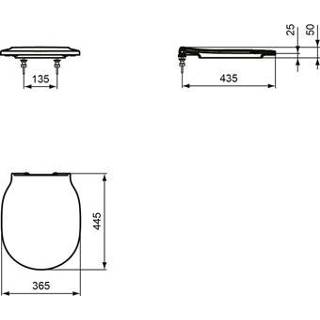 👉 WC bril wit RVS toiletzitting Ideal Standard Connect Air closetzitting m. deksel dun wit/RVS 5017830514589