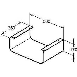 👉 Legplank wastafel onderbouwkast Ideal Standard Tonic II onderbouw v. wastafelonderbouwkast R4301 50x36x17cm glanswit 3391500573048