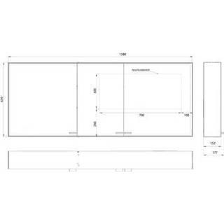 👉 Spiegelkast spiegelkasten 3dr.158,7 m.light emco asis prestige2 4018445118231