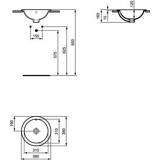 👉 Wit wastafels connect Ideal Standard inbouwwastafel rond Ø38cm m. overloop z. kraangat 5017830446972