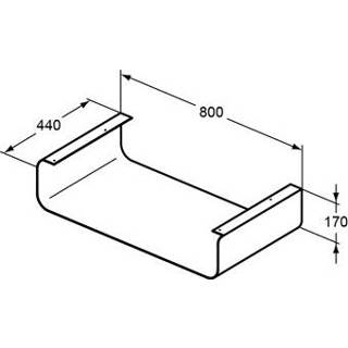 👉 Legplank wastafel onderbouwkast Ideal Standard Tonic II onderbouw v. wastafelonderbouwkast R4303 80x44x17cm glanswit 3391500573062