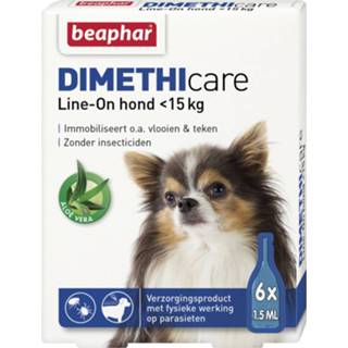 👉 Beaphar Dimethicare Line-On Hond - Anti vlooien en tekenmiddel 6x4.5 ml Van 30kg 8711231135714