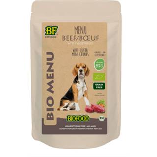 Hondenvoer Biofood Organic Menu 150 g - Rund Pouch 8714831500050