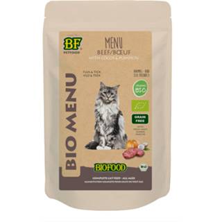 👉 Kattenvoer Biofood Bio Organic Menu 100 g - Rund Pouch 8714831500098