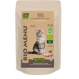 Kattenvoer Biofood Bio Organic Menu 100 g - Kip Pouch 8714831500074