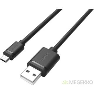 👉 Zwart UNITEK Y-C455GBK USB-kabel 2 m 2.0 USB A Micro-USB B 4894160026330