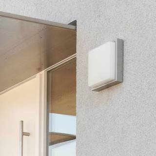 👉 Buitenwandlamp opaal roestvrijstalen glas warmwit a+ LED 046, roestvrijstaal