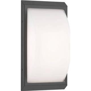 👉 Buitenwandlamp opaal glas warmwit a+ LED 053, bewegingsmelder, grafiet