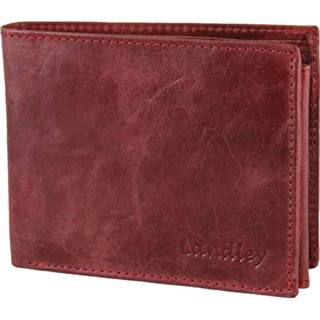 👉 Portemonnee roodbruin leer leder rood mannen Landley 'Wild-look' Leren Heren - Billfold Model Met Anti-skim Rfid Bescherming 8720261291048