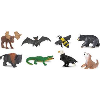 👉 Minifiguur rubber Safari Mini-figuren Good Luck Amerikaanse Dieren 2 Cm 8 Stuks 95866349905