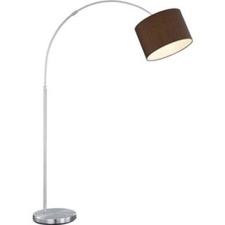 Vloerlamp bruin aluminium Led - Trion Hotia E27 Fitting Verstelbaar Rond Mat 6013924842841