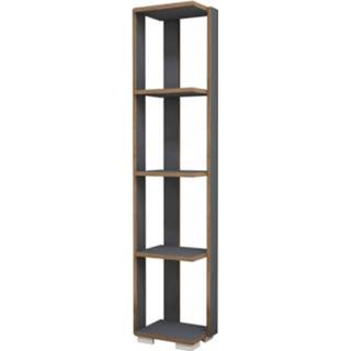 👉 Boekenkast antraciet steigerhout Homemania Nicol 33,6x25,8x153 Cm 8681285936936