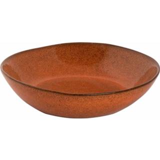 👉 Bord oranje porselein Palmer Diep Rustique 21 Cm Stoneware 1 Stuk(s) 8717522276395