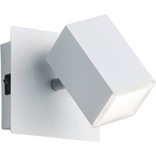 👉 Wandspotje wit aluminium Led Wandspot - Trion Laginos 8w Warm 3000k 1-lichts Vierkant Mat 6013925584511