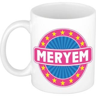 👉 Beker keramisch multikleur Meryem Naam Koffie Mok / 300 Ml - Namen Mokken 8719538487376