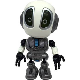 👉 Grijs kunststof Tom Robot Met Stemrecorder 10 Cm 8712051038032