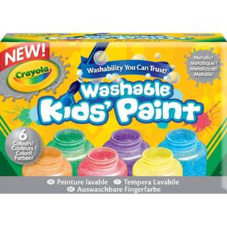 👉 Metallic verf Crayola Potjes Met 6 Stuks 71662650001