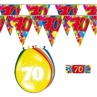 👉 Vlaggenlijn 2x 70 Jaar + Ballonnen 8719538140929
