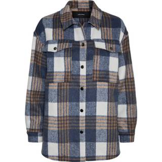 👉 Overshirt l vrouwen blauw Everly Checked Jacket