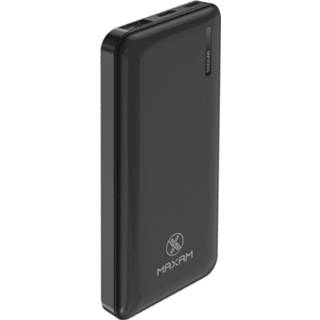 👉 Powerbank zwart Maxam Pb-2101 Met Micro Usb Oplaad Kabel - 5.000 Mah 6972244454632
