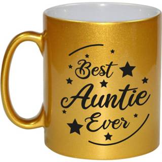 👉 Koffiemok gouden volwassenen Best Auntie Ever cadeau / theebeker 330 ml