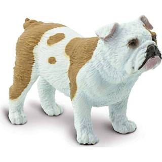 👉 Bruin wit kunststof Safari Speeldier Bulldog 5,75 Cm Bruin/wit 95866000011