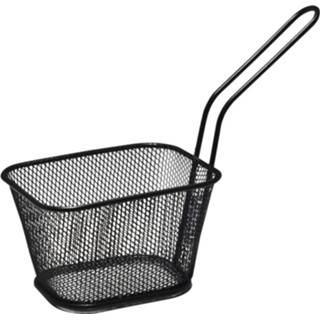 👉 Zwart RVS Frietmandje 11 X 9 7 Cm 8712442981763