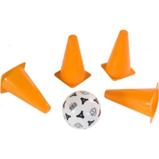 👉 Pion oranje plastic kunststof Pionnen 17 Cm Set Van 4 Stuks Metv Voetbal - Training 8712051059112