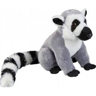 👉 Knuffel grijze pluche grijs kinderen Maki/ringstaart Aap/aapje 18 Cm - Apen Bosdieren Knuffels Speelgoed Voor 8720147777475