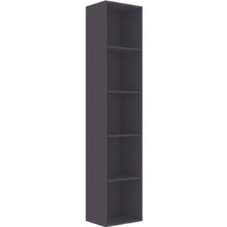 👉 Boekenkast grijs steigerhout Vidaxl 40x30x189 Cm Spaanplaat 8719883869490