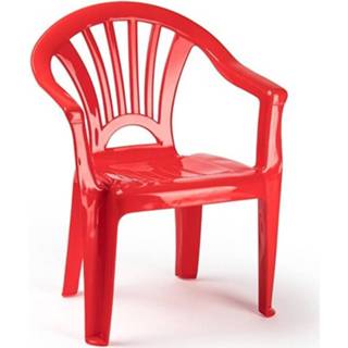 Stoel rood kunststof kinderen Stoeltjes Voor 50 Cm - Tuinmeubelen Binnen/buitenstoelen 8720276156820