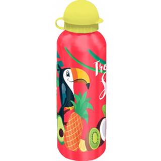 👉 Drinkfles rood aluminium groen kinderen Kids Licensing Tropical Style Junior 500 Ml 8435507828680