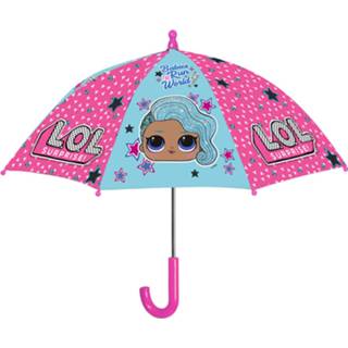 👉 Paraplu roze blauw polyester meisjes Perletti Lol 66 Cm Fiberglass Roze/blauw 8015831750736