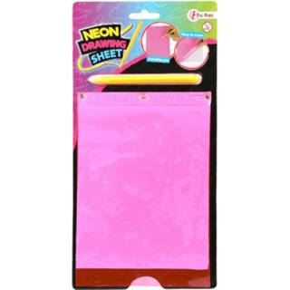 Tekenset roze Toi-toys Neon Junior 2-delig 8719904468527