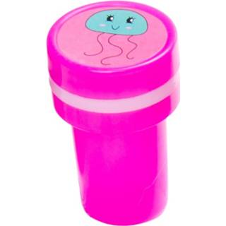 👉 Stempel roze kunststof meisjes Lg-imports Kwal 4 X 2,5 Cm 8719817701254