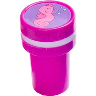 👉 Stempel paars kunststof meisjes Lg-imports Zeepaardje 4 X 2,5 Cm 8719817701315