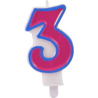 👉 Kaars rood blauw Folat 3 Wax 9 X Cm Rood/blauw 8719817716753