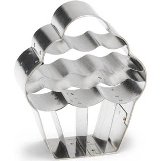 👉 Uitsteekvorm RVS zilver edelstaal zilverkleurig Patisse Cupcake 7 Cm 8712187019080